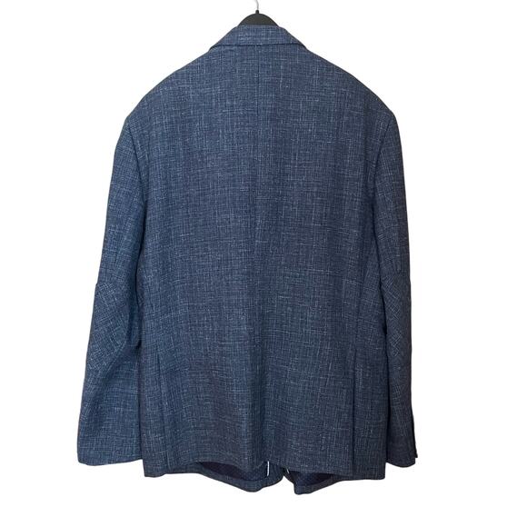 Joseph Abboud Mens 50 Regular Indigo Blue Tollegno 1900 Sport Coat Wool Blazer - Picture 2 of 15